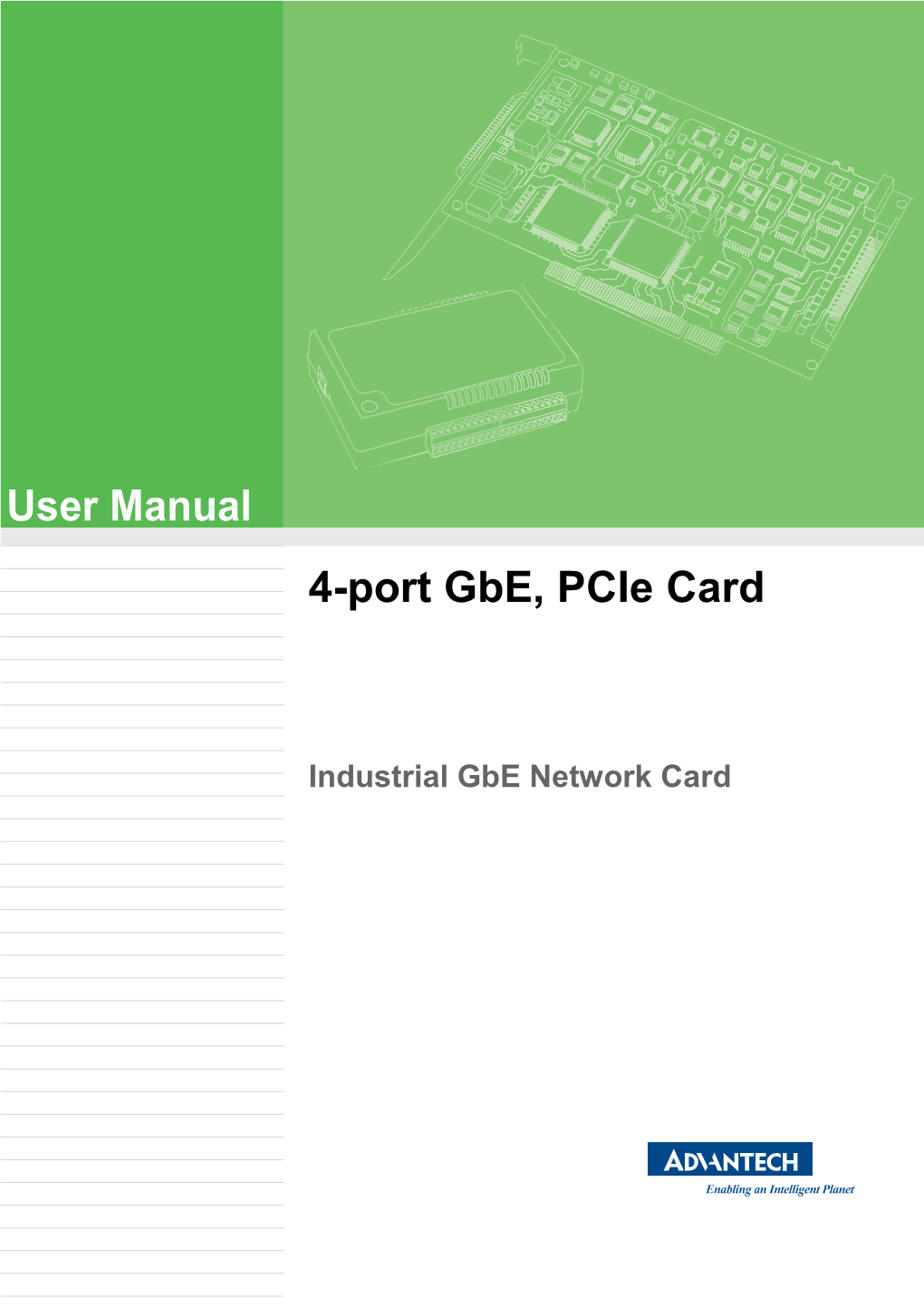 User Manual 4-Port Gbe, Pcie Card