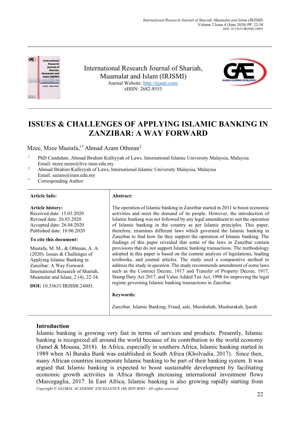Issues & Challenges of Applying Islamic Banking In