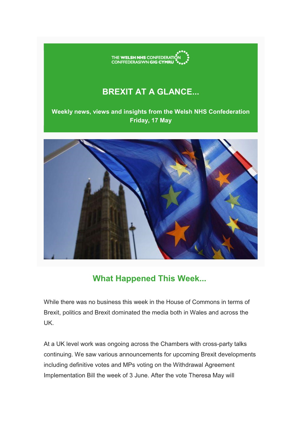 BREXIT at a GLANCE... What Happened This Week