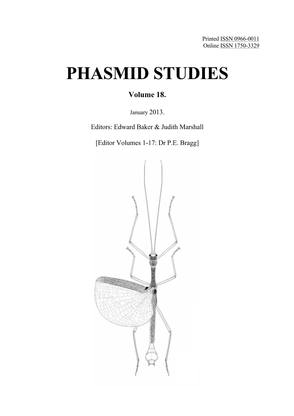 Phasmid Studies Volume 18