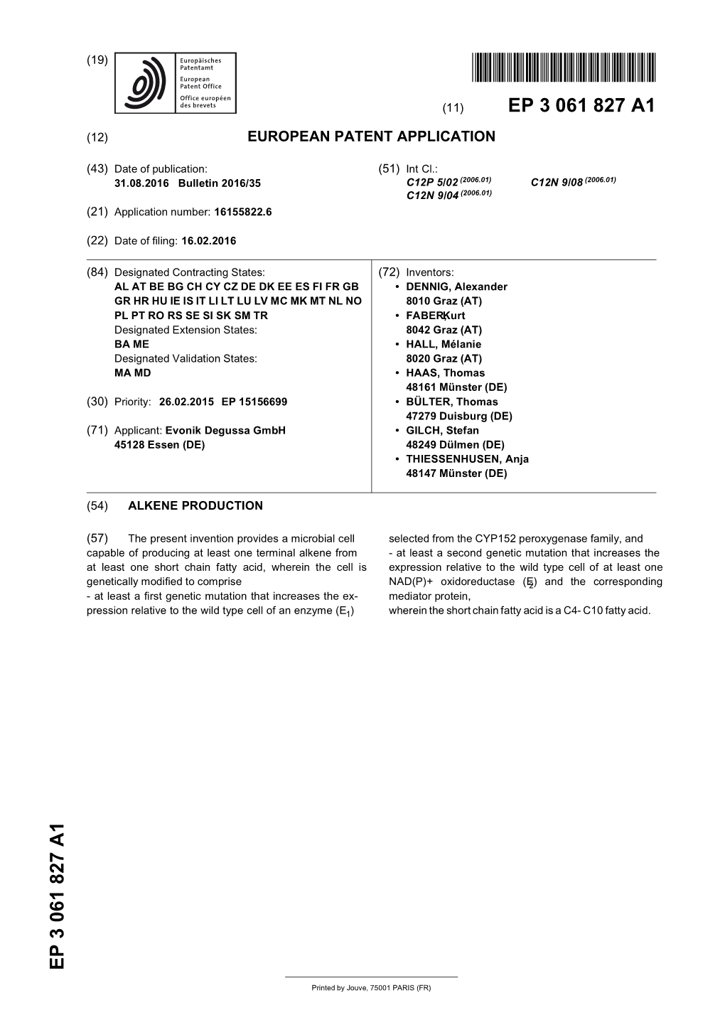 Alkene Production