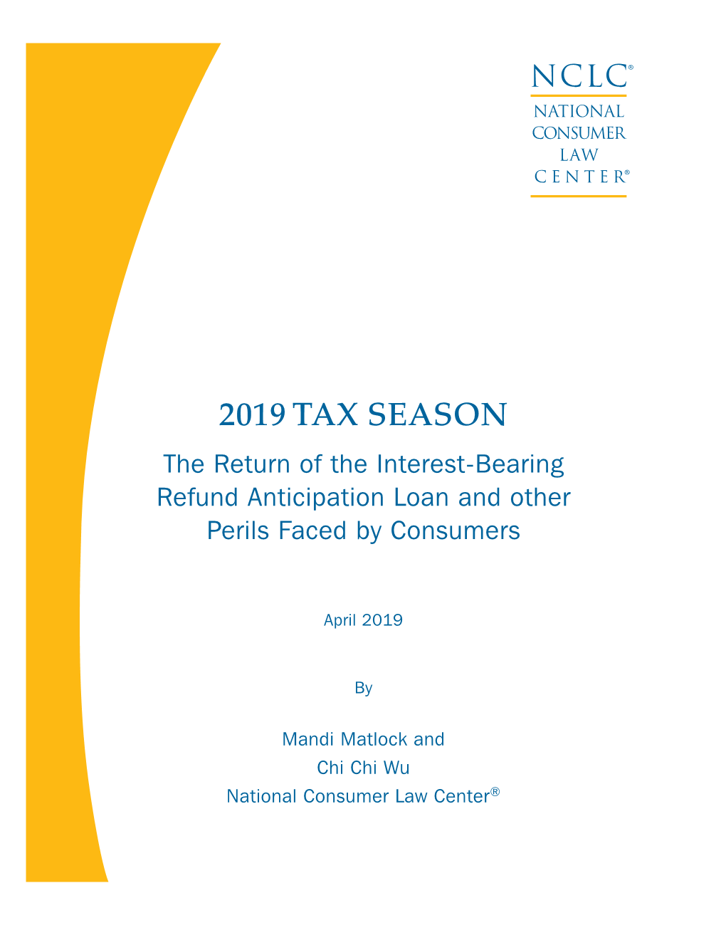 2019 Tax Season: the Return of the Interest-Bearing Refund Anticipation