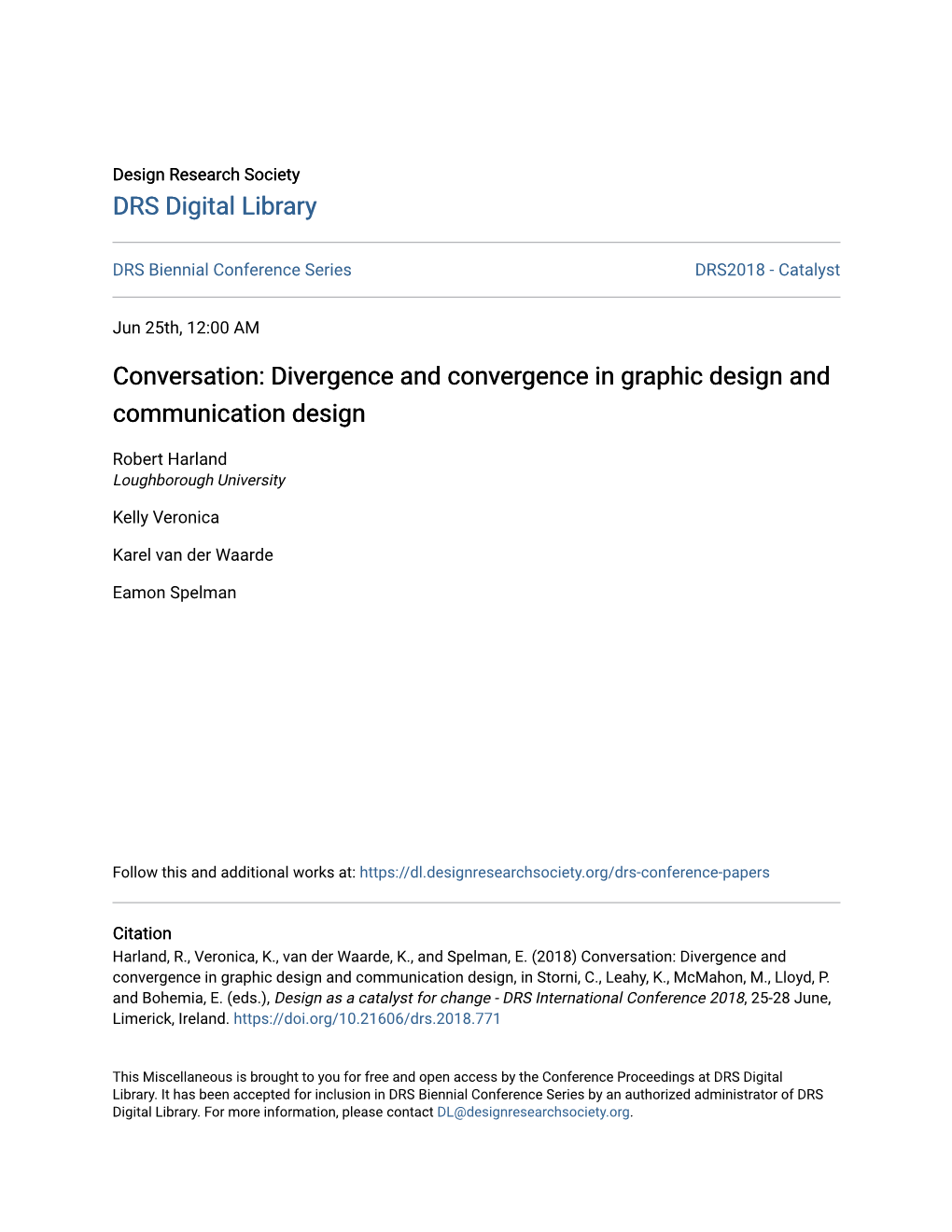 Conversation: Divergence and Convergence in Graphic Design and Communication Design