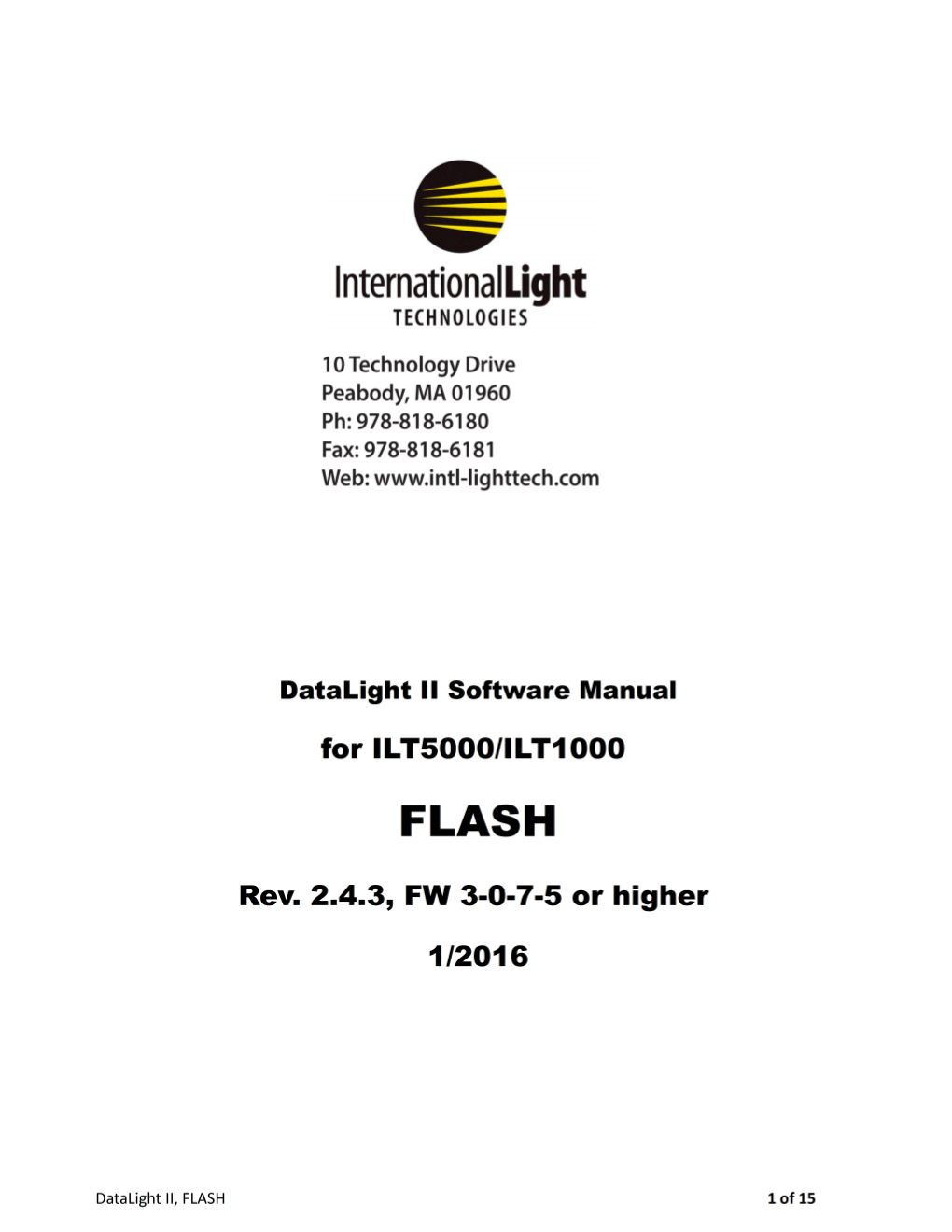 Datalight Flash Light Monitoring Methods