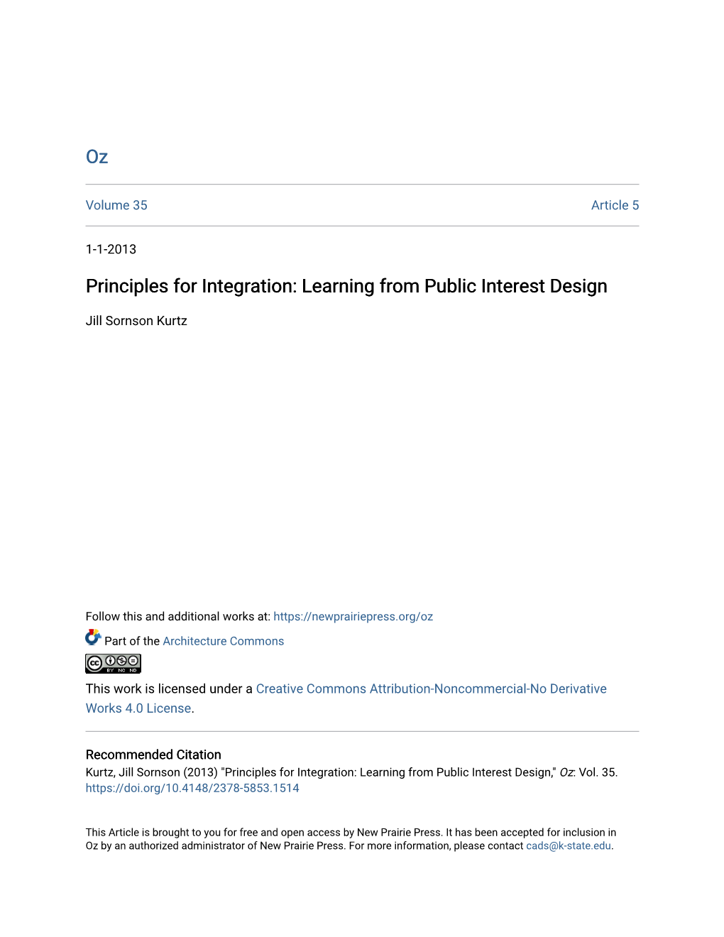 Principles for Integration: Learning from Public Interest Design