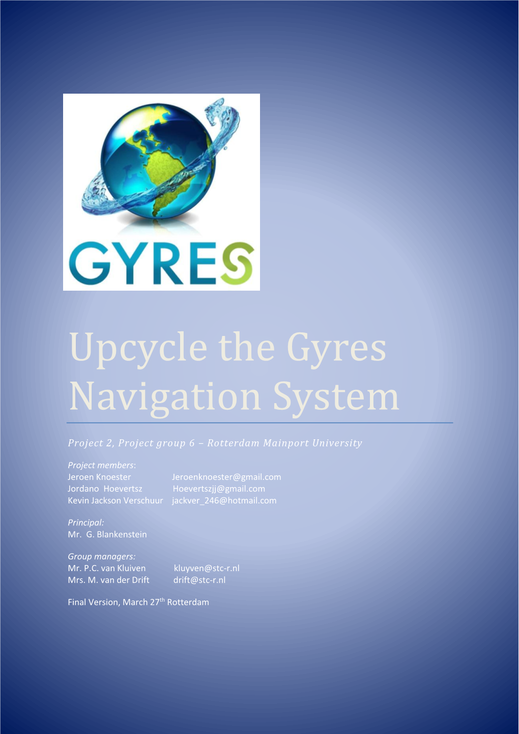 Upcycle the Gyres Navigation System