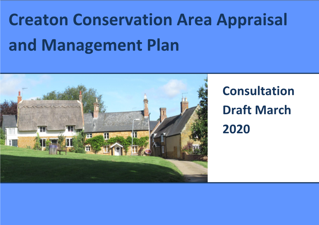 Creaton Conservation Area Appraisal and Management Plan