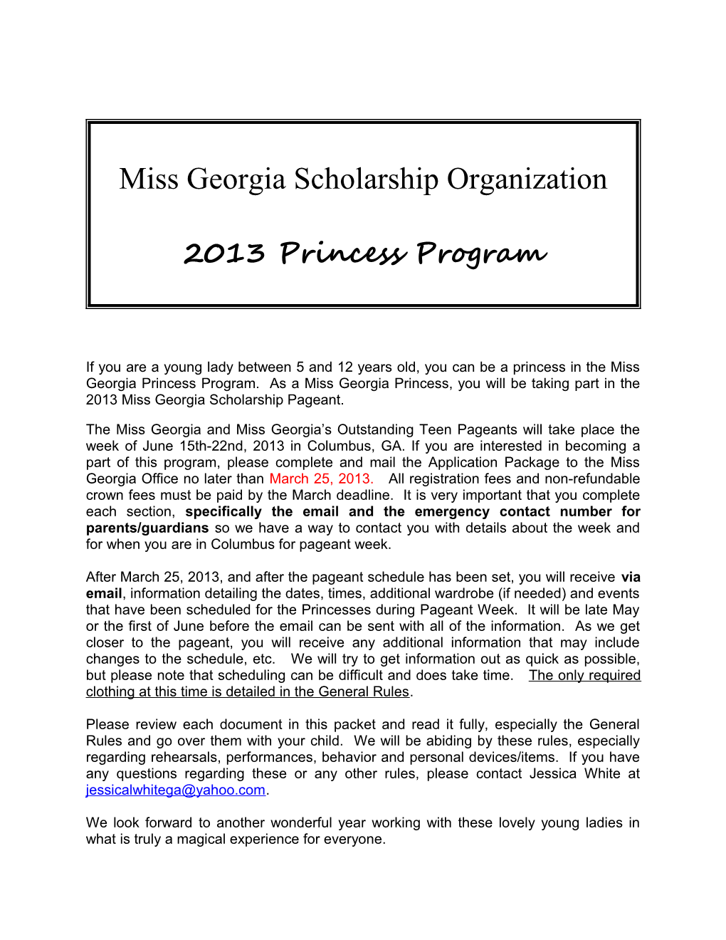 Miss Georgia Scholarship Organization