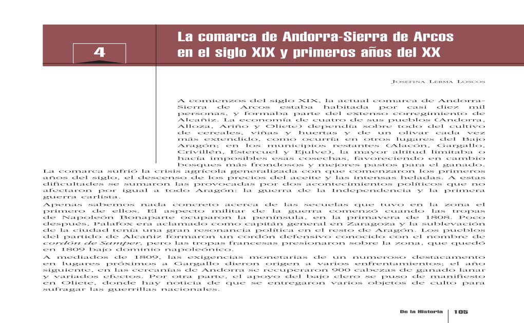 La Comarca De Andorra-Sierra De Arcos En El Siglo XIX Y Primeros Años Del XX 4