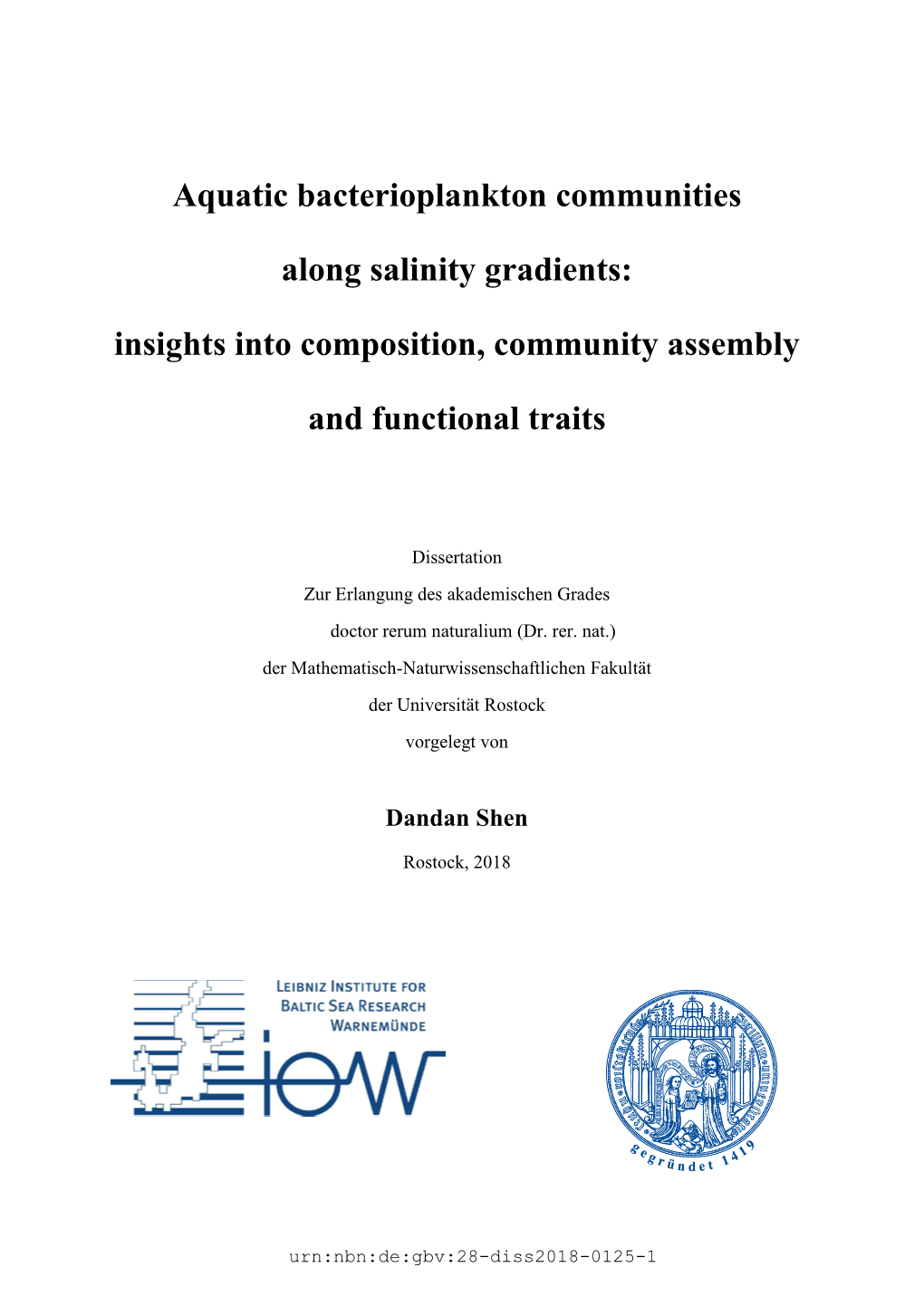 Aquatic Bacterioplankton Communities Along Salinity Gradients