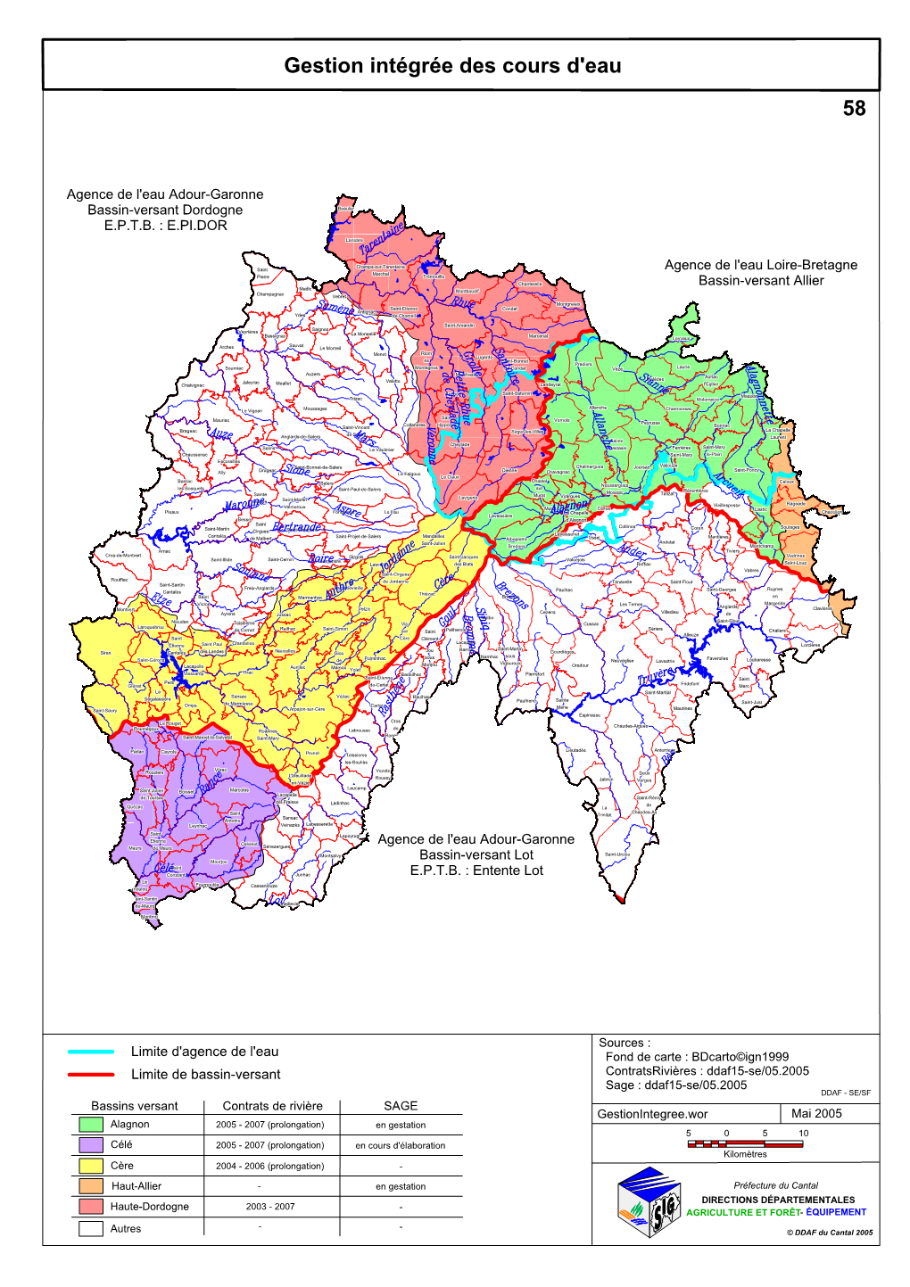 La Carte Des SAGE Dans Le Cantal