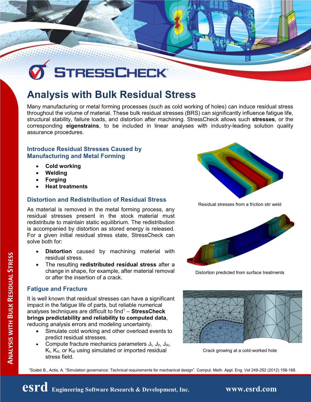 Analysis with Bulk Residual Stress