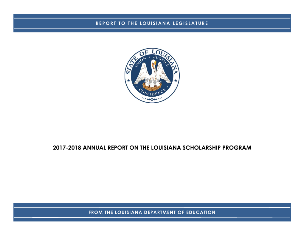 2017-2018 Annual Report on the Louisiana Scholarship Program