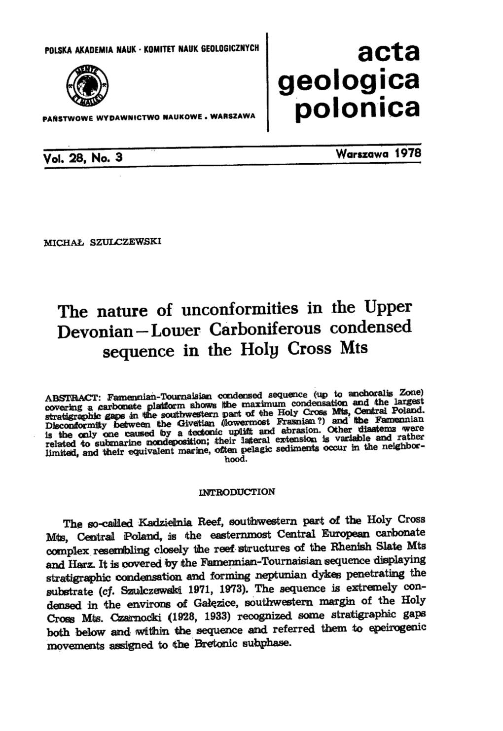 Acta Geologica Polonica
