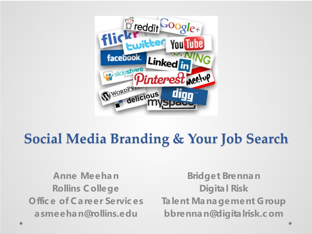 Social Media Branding & Your Job Search