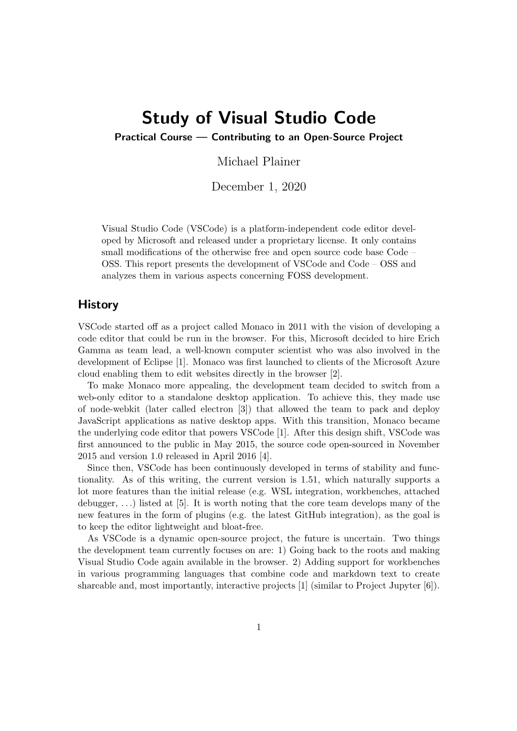 Study of Visual Studio Code Practical Course — Contributing to an Open-Source Project