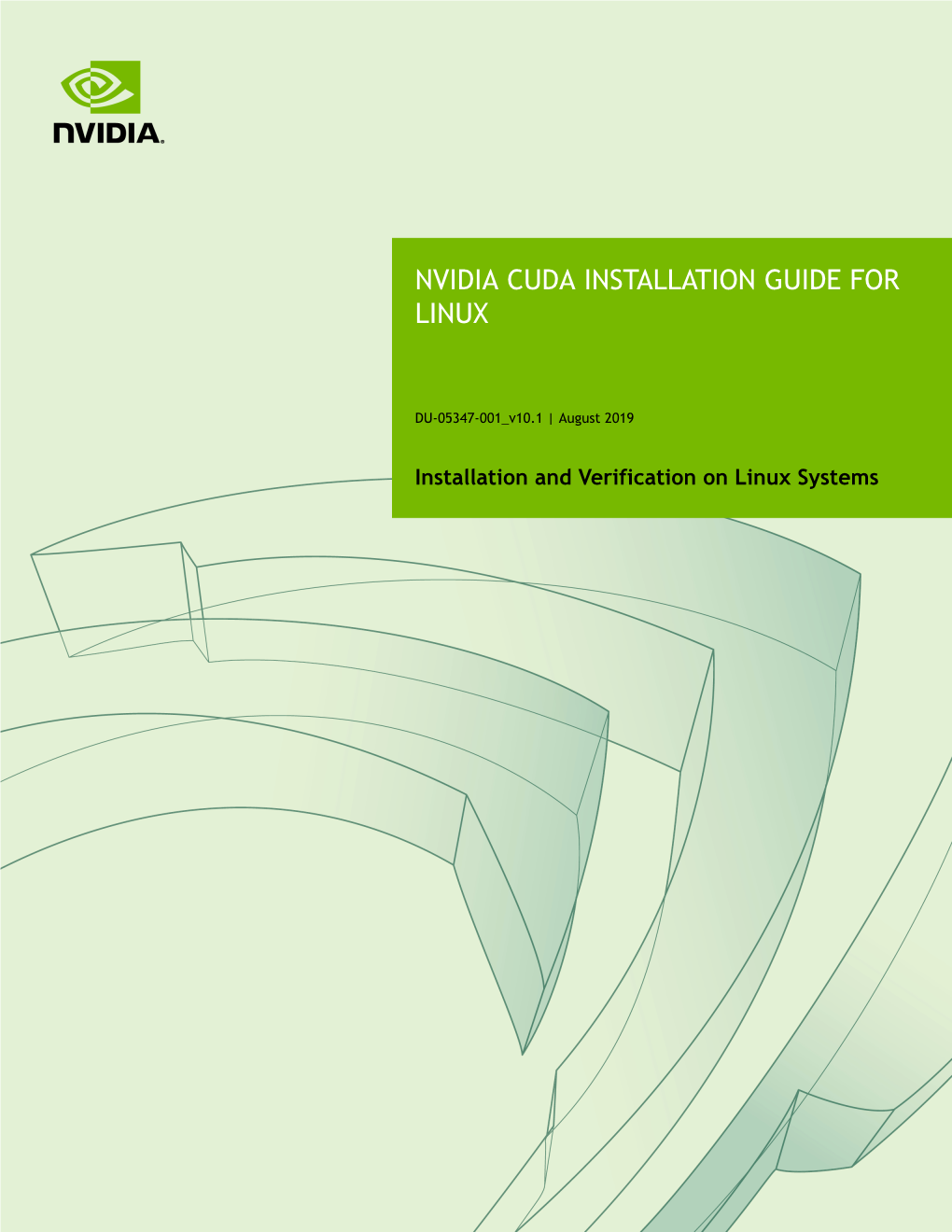 Nvidia Cuda Installation Guide for Linux