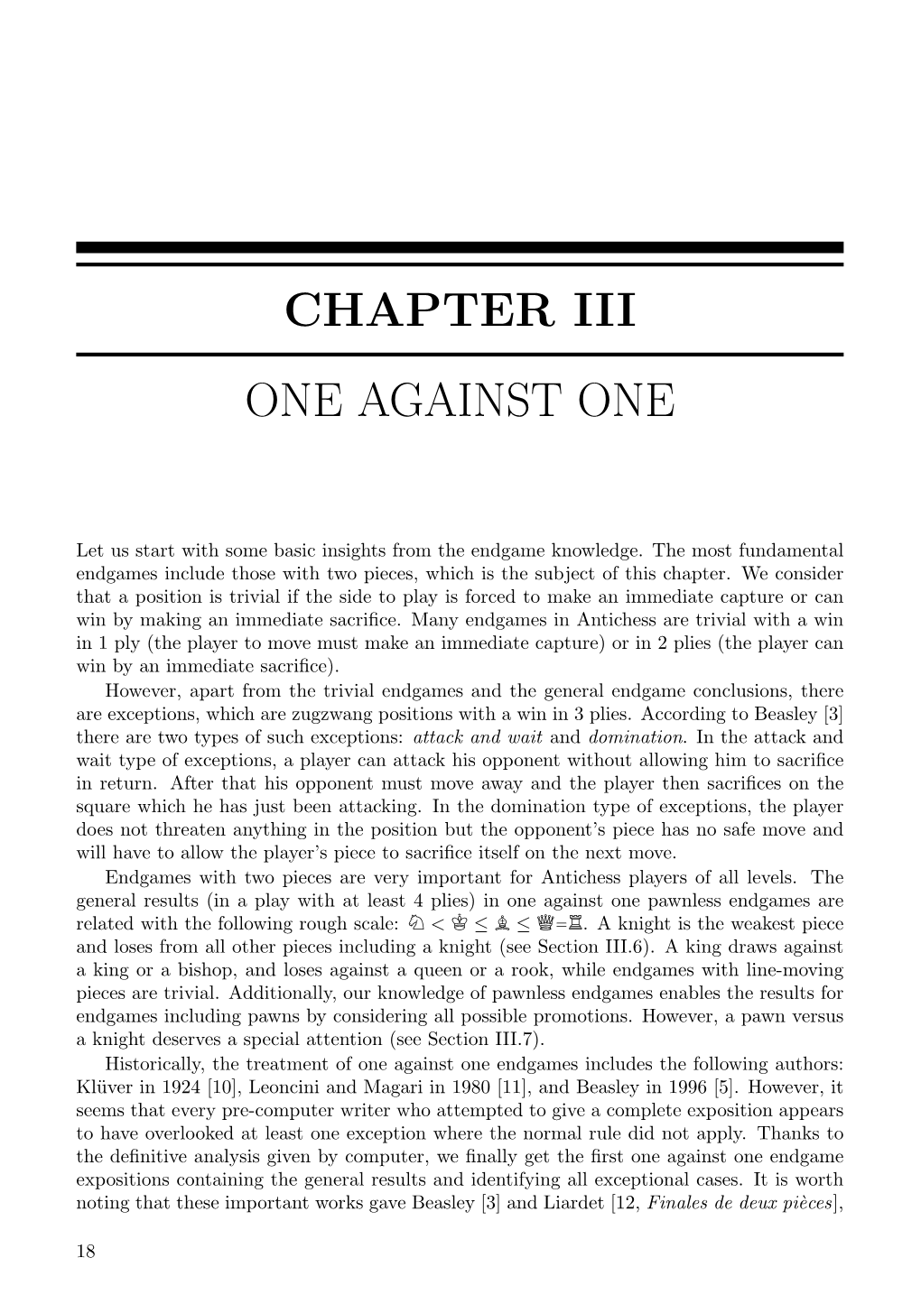 Chapter Iii One Against One