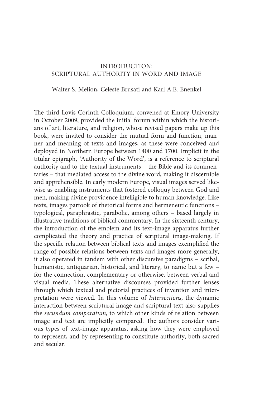 Introduction: Scriptural Authority in Word and Image