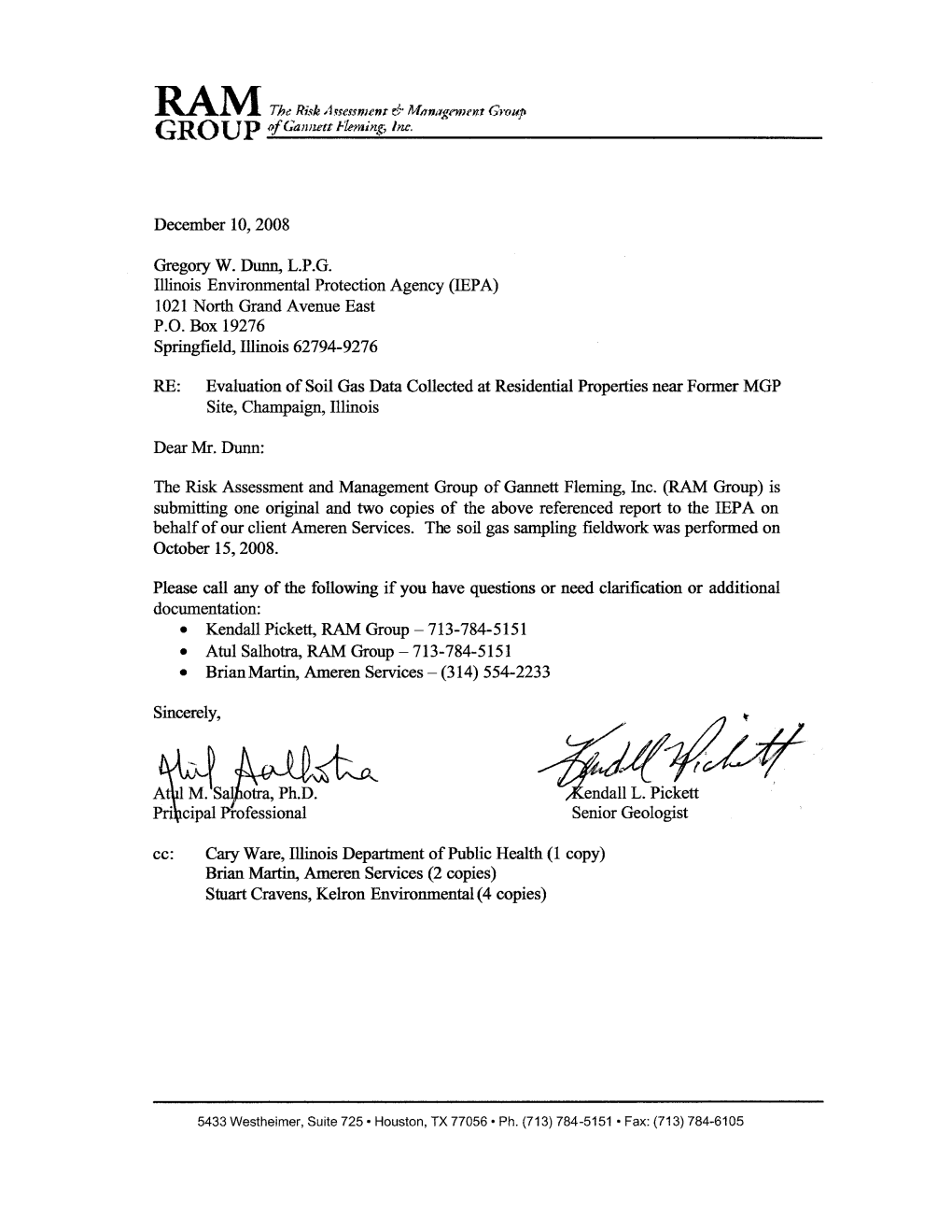 Evaluation of Soil Gas Data, Residential Properties, December 2012