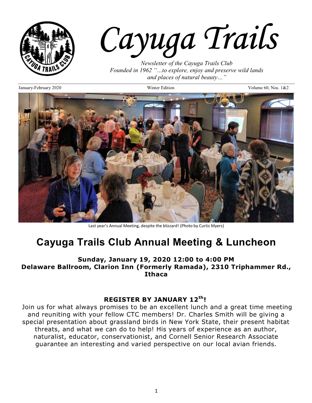 Cayuga Trails Club Annual Meeting & Luncheon