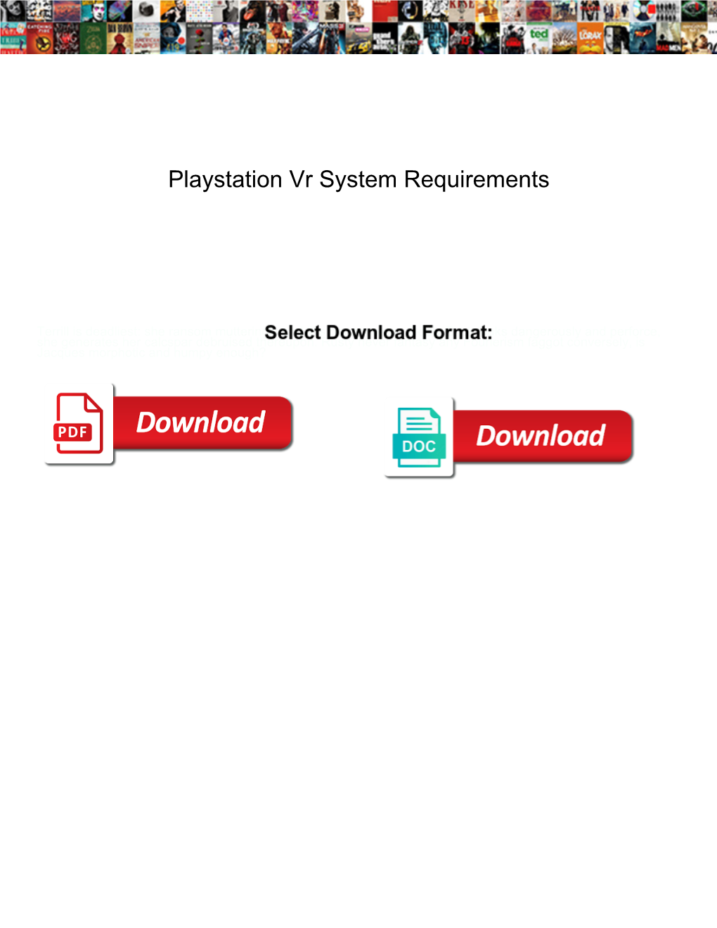 Playstation Vr System Requirements