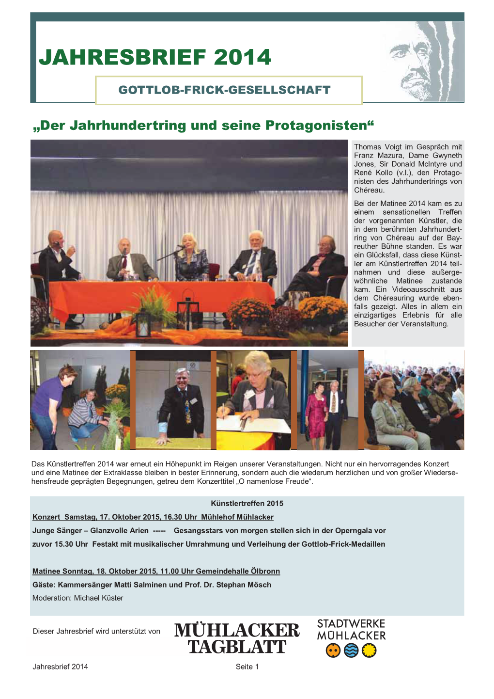 Jahresbrief 2014