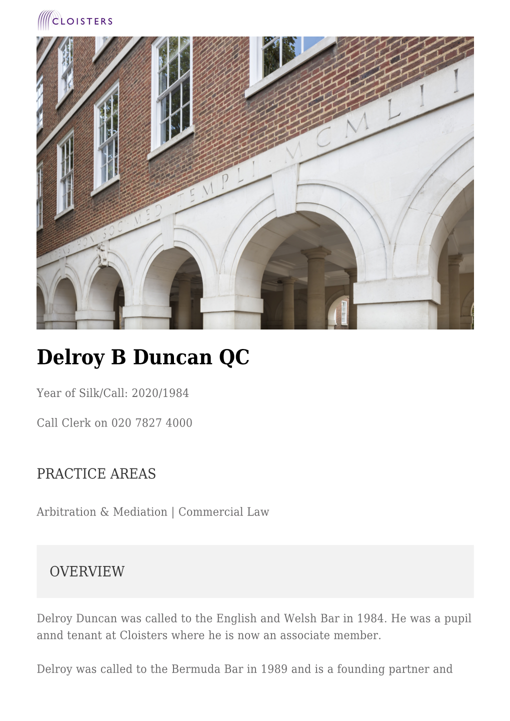 Delroy B Duncan QC