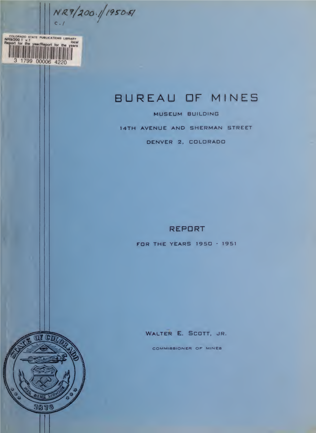 Report for the Years 1950-1951