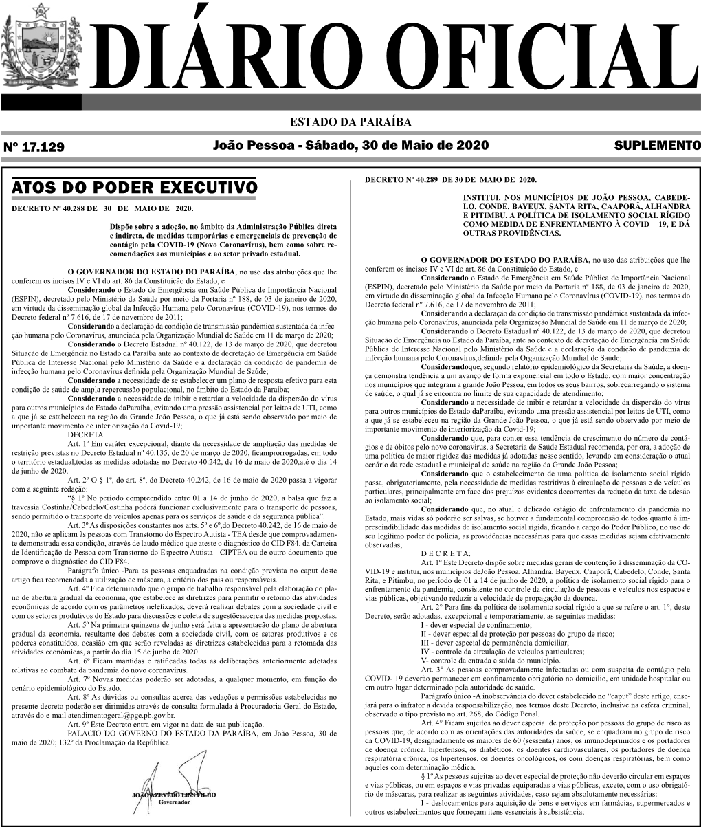 Diario Oficial 30-05-2020 SUPLEMENTO.Indd