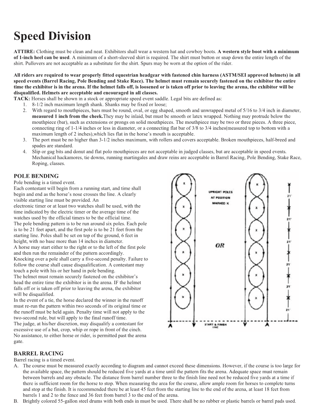 2020 LSU Horse Show Speed Division Rules