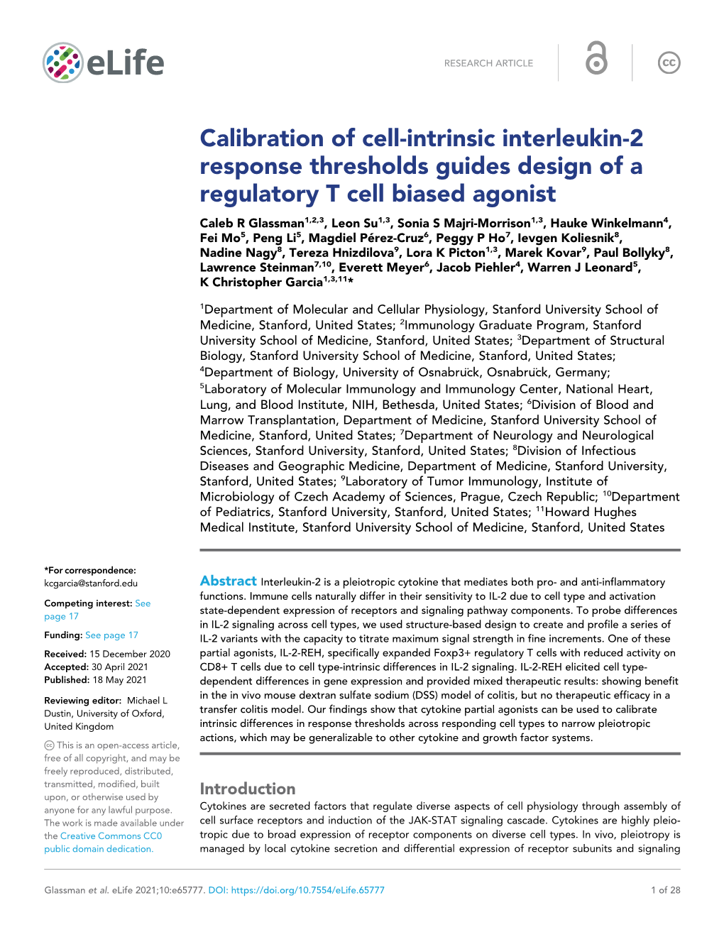 Calibration of Cell-Intrinsic Interleukin-2 Response Thresholds