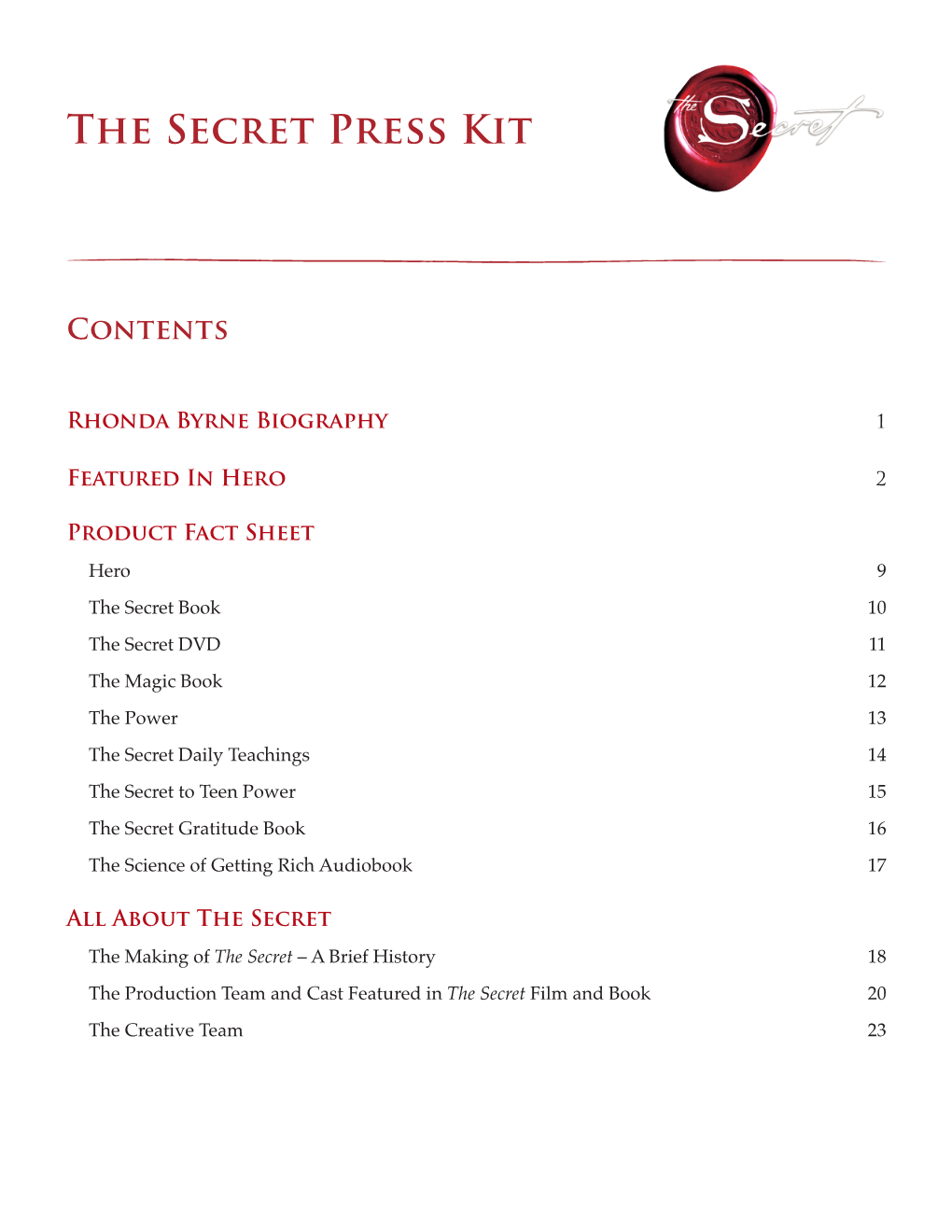 The-Secret-Press-Kit-Dec13.Pdf