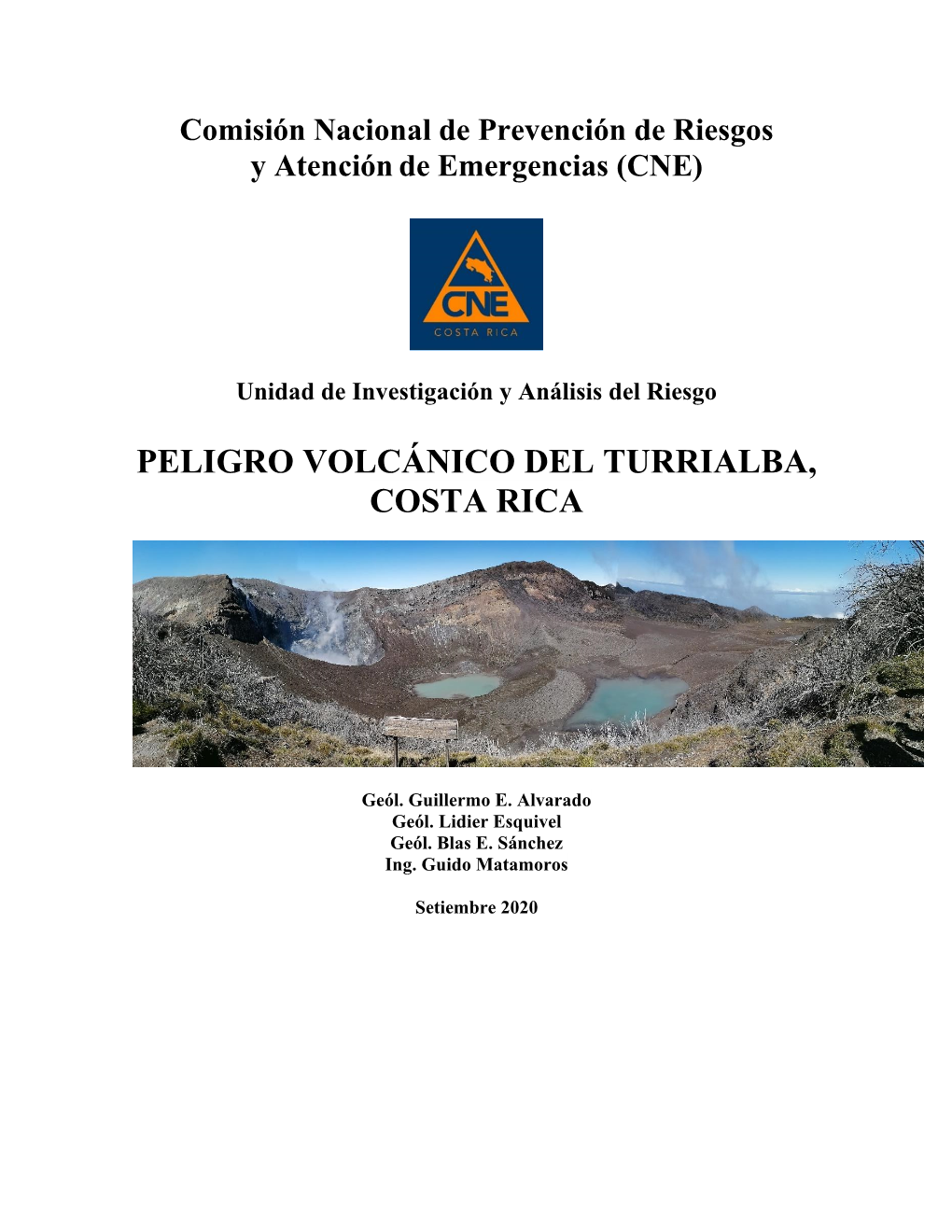 Peligro Volcánico Del Turrialba, Costa Rica
