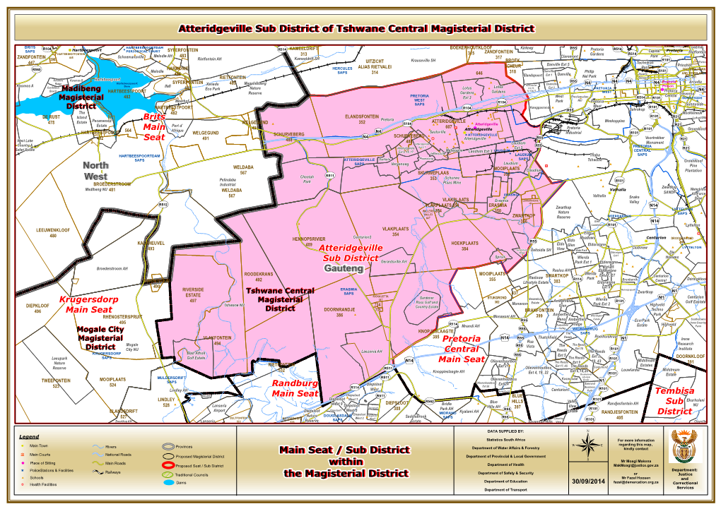 Atteridgeville Sub District of Tshwane Central Magisterial District