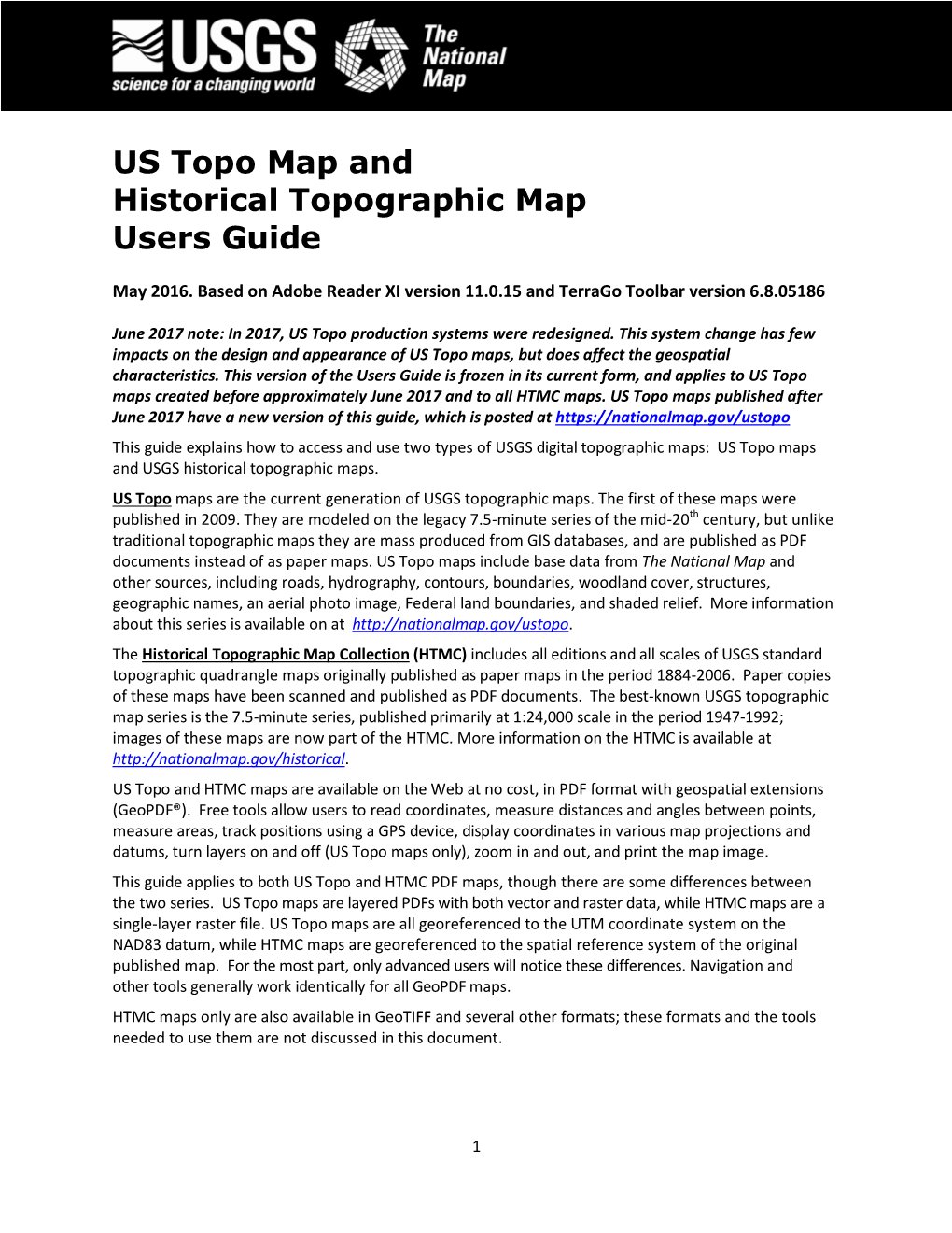 US Topo Map and Historical Topographic Map Users Guide