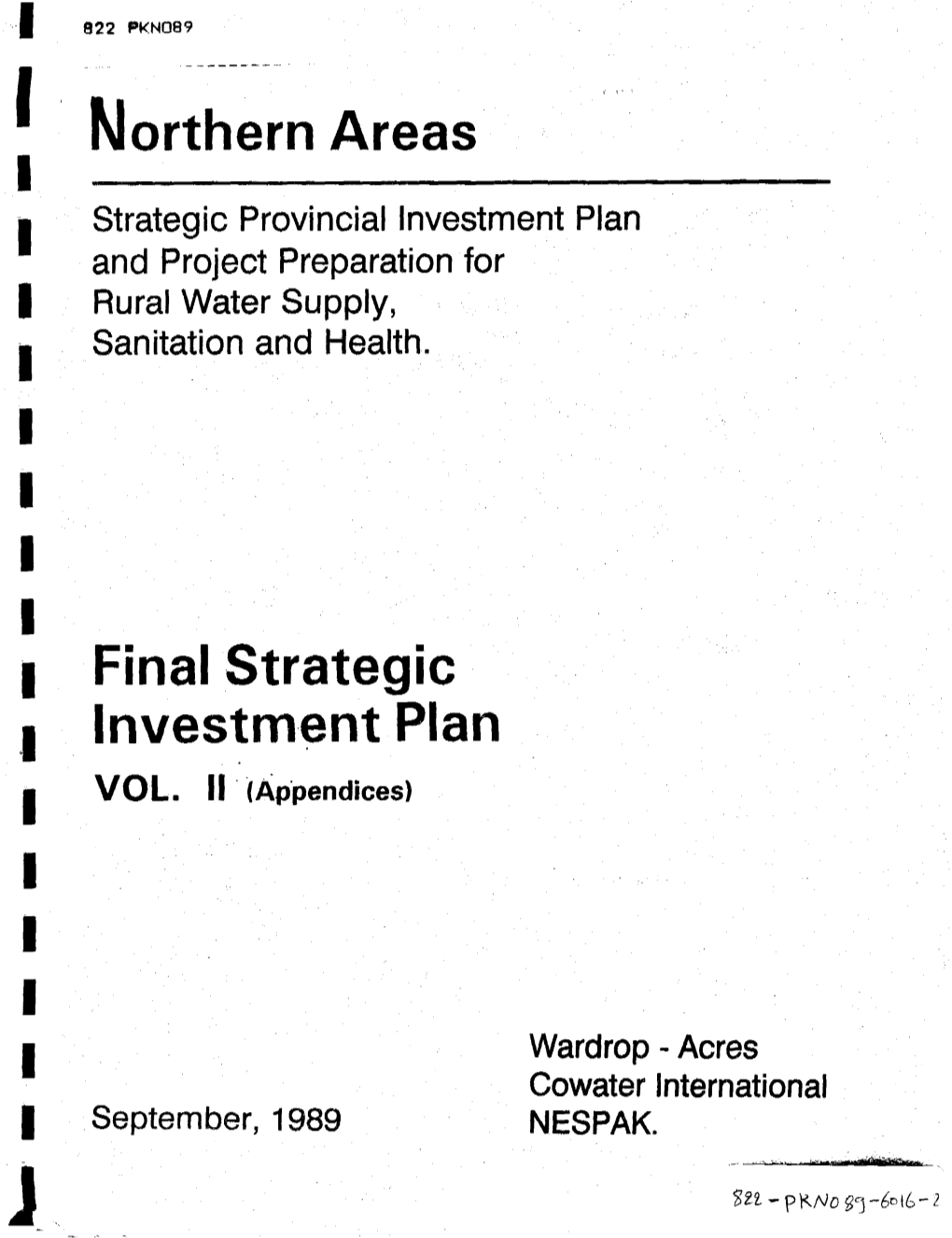 I Northern Areas Final Strategic Investment Plan
