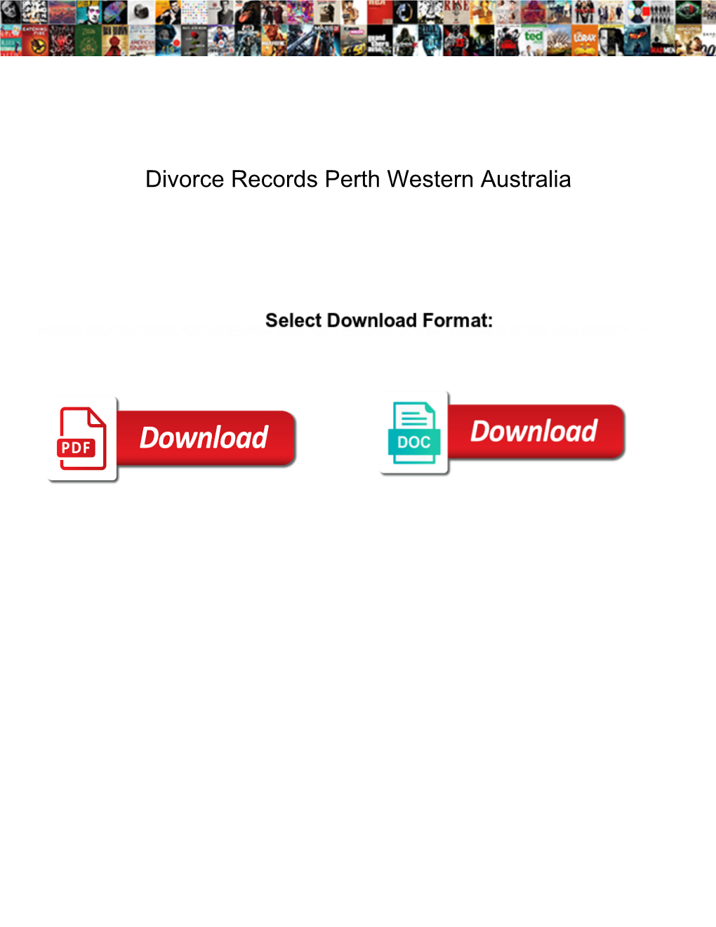 Divorce Records Perth Western Australia