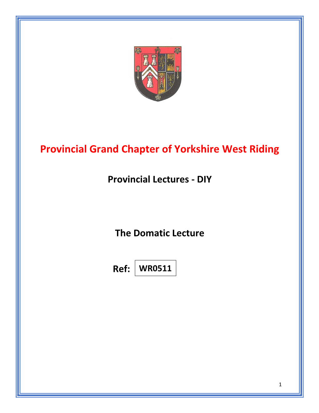 Provincial Grand Chapter of Yorkshire West Riding