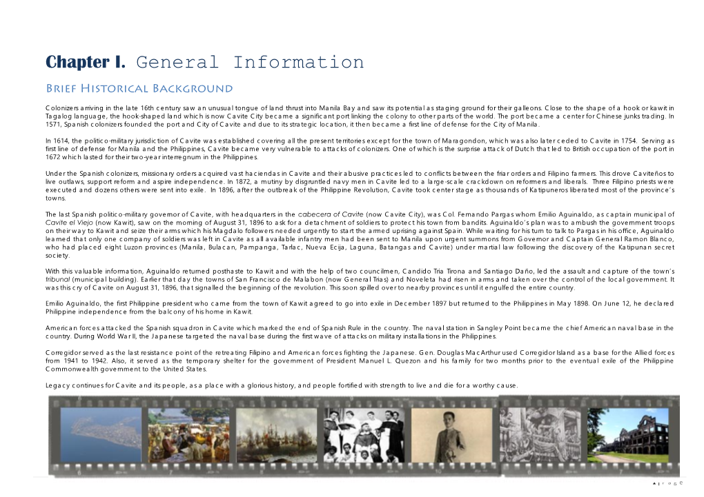 Chapter I. General Information Brief Historical Background