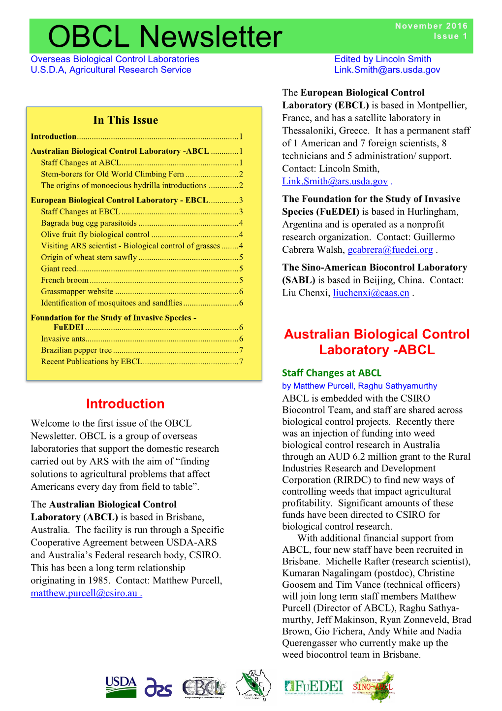 OBCL Newsletter, November 2016 Page 2