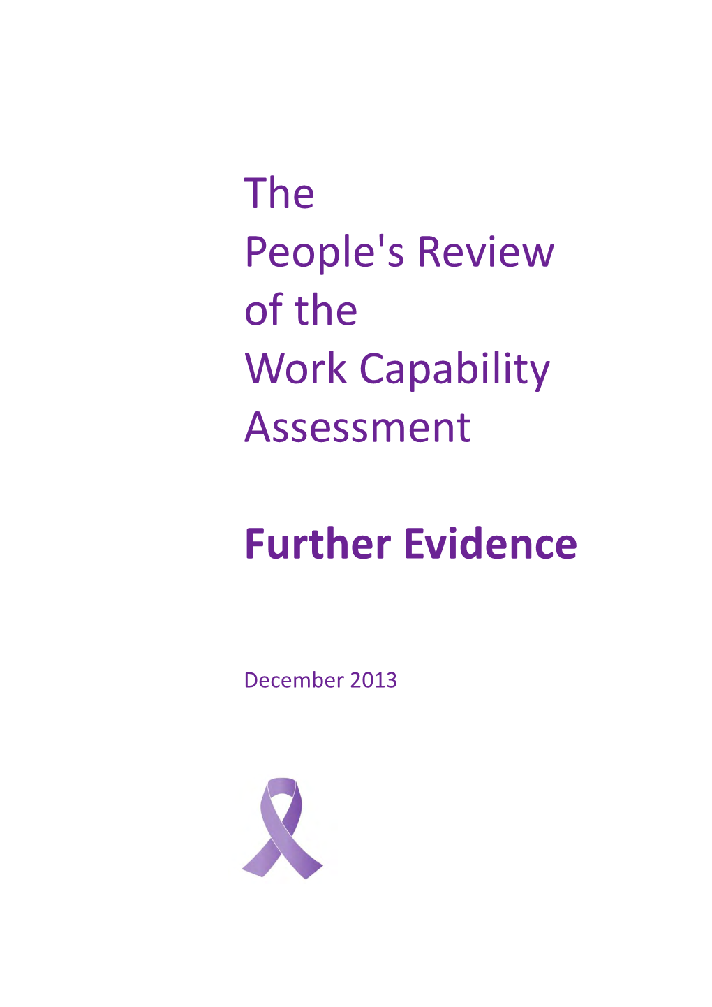 The People's Review of the Work Capability Assessment Further