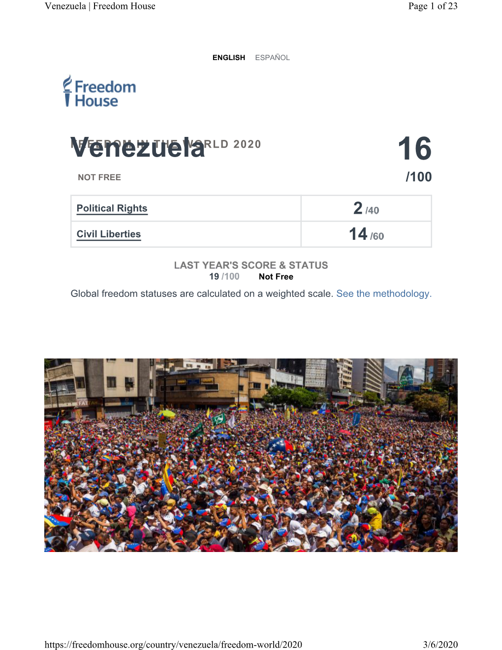 Freedom in the World Report