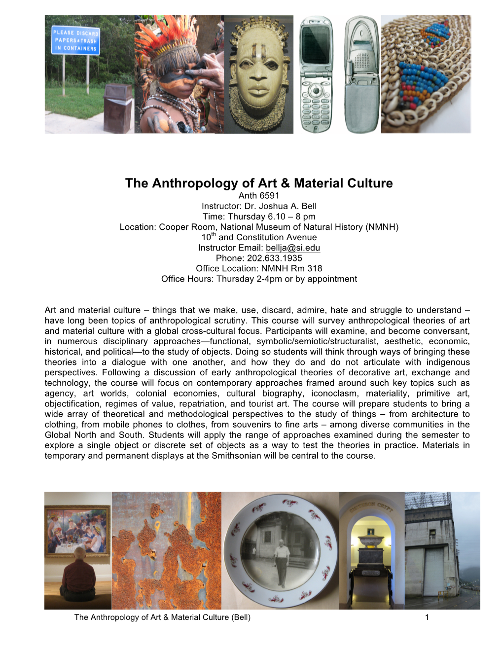 The Anthropology of Art & Material Culture