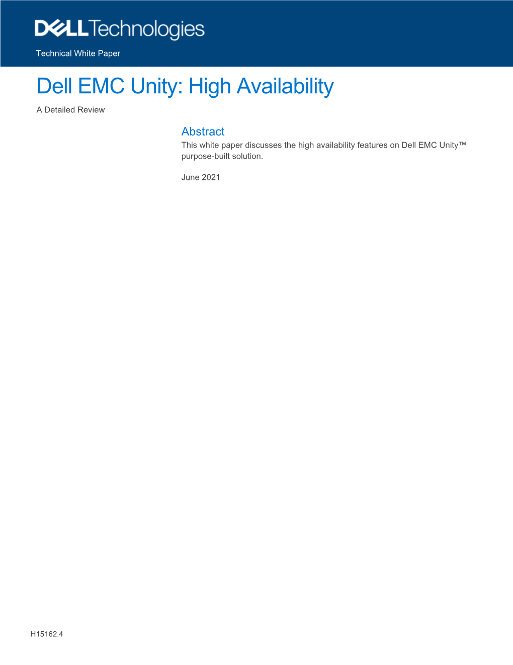 Dell EMC Unity: High Availability a Detailed Review