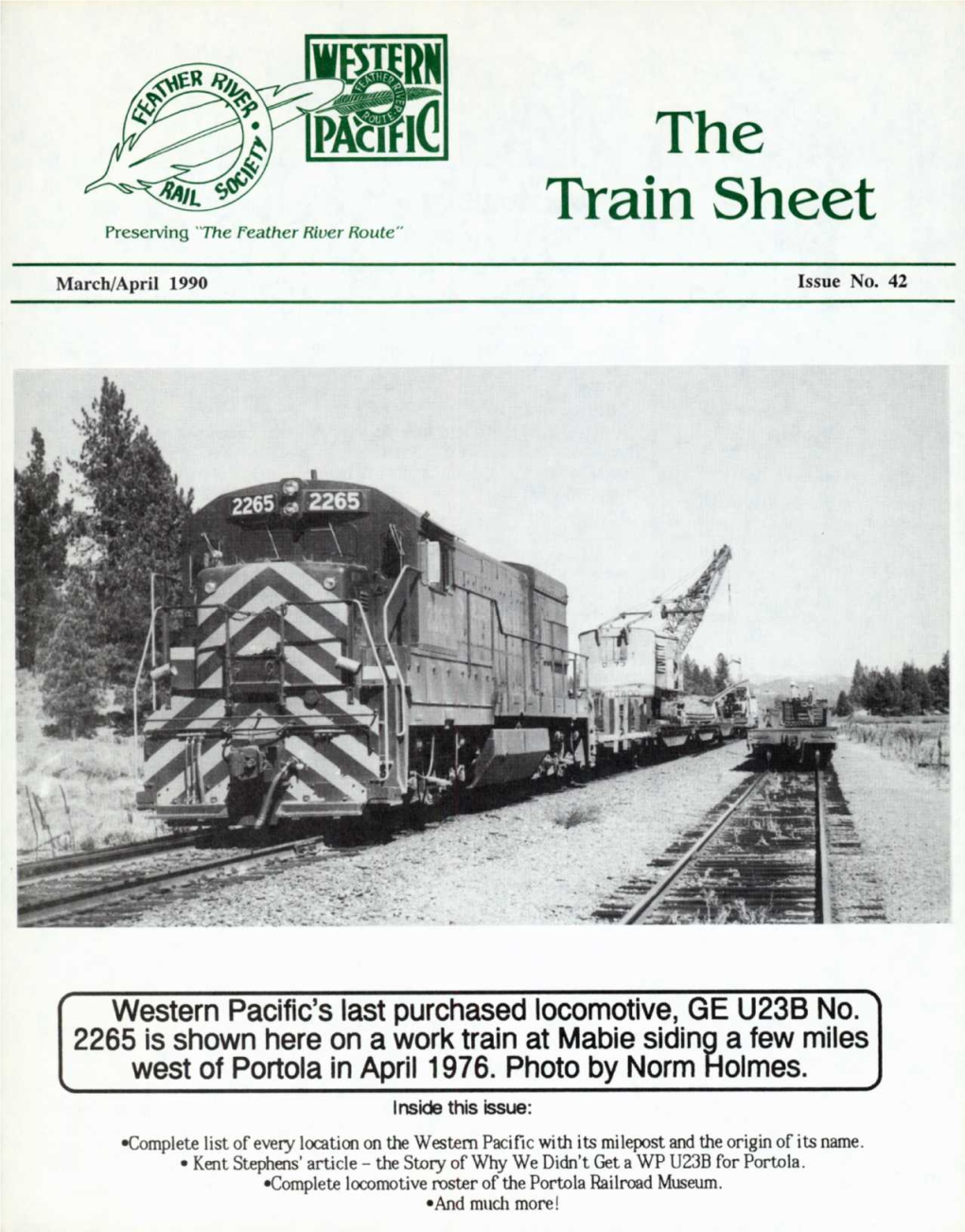 Train Sheet #42 March/April 1990