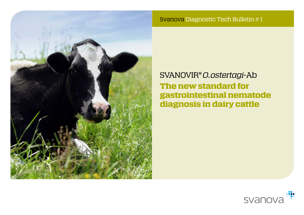 SVANOVIR® O.Ostertagi-Ab the New Standard for Gastrointestinal