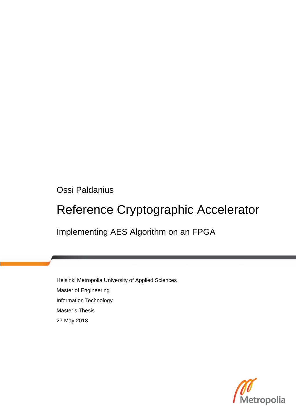 Reference Cryptographic Accelerator