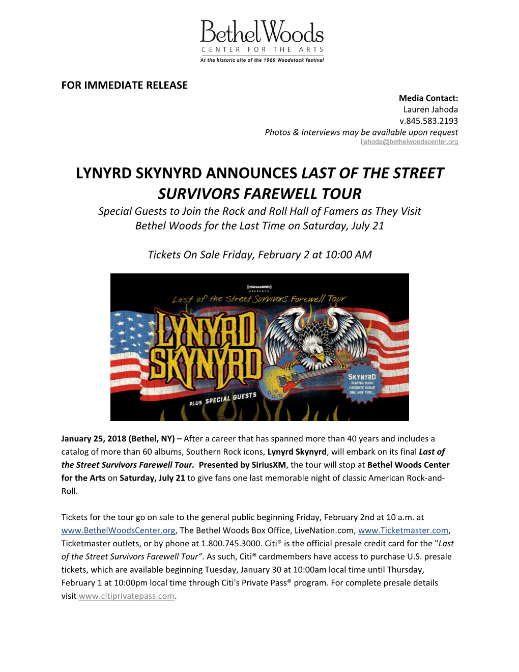 Lynyrd Skynyrd Farewell Tour