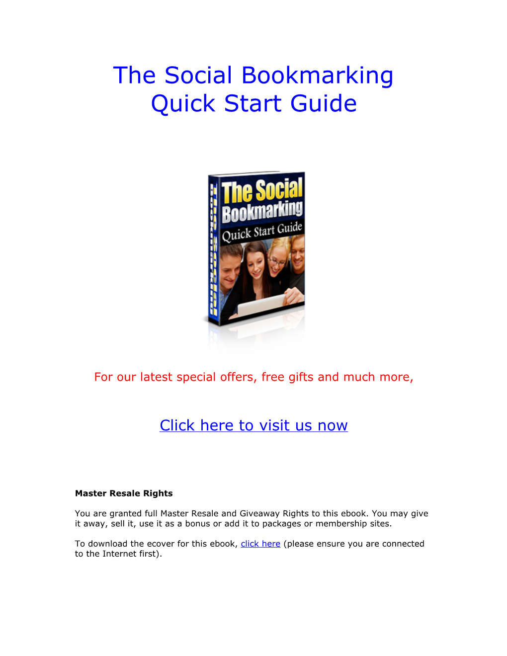 The Social Bookmarking Quick Start Guide